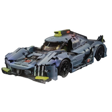 KIT DE BLOCOS DE MONTAR MACHINE PLAYER RÉPLICA PEUGEOT 9X8 24H LE MANS COM CONTROLE REMOTO 1/14 1002 PEÇAS 66607